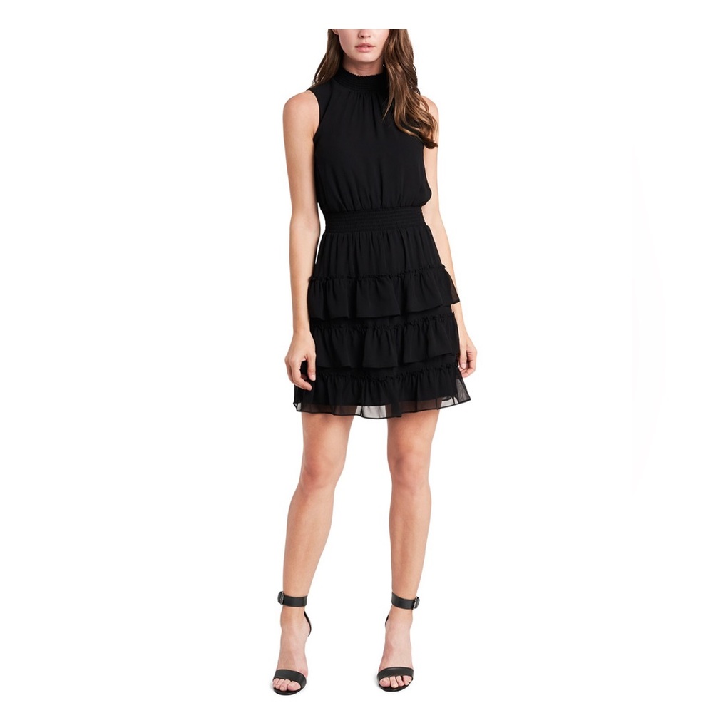 MSK Petite Smocked Ruffled Dress